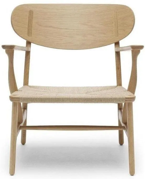 Carl Hansen Ch22 Lounge Chair, Oiled Oak/Natural Cord