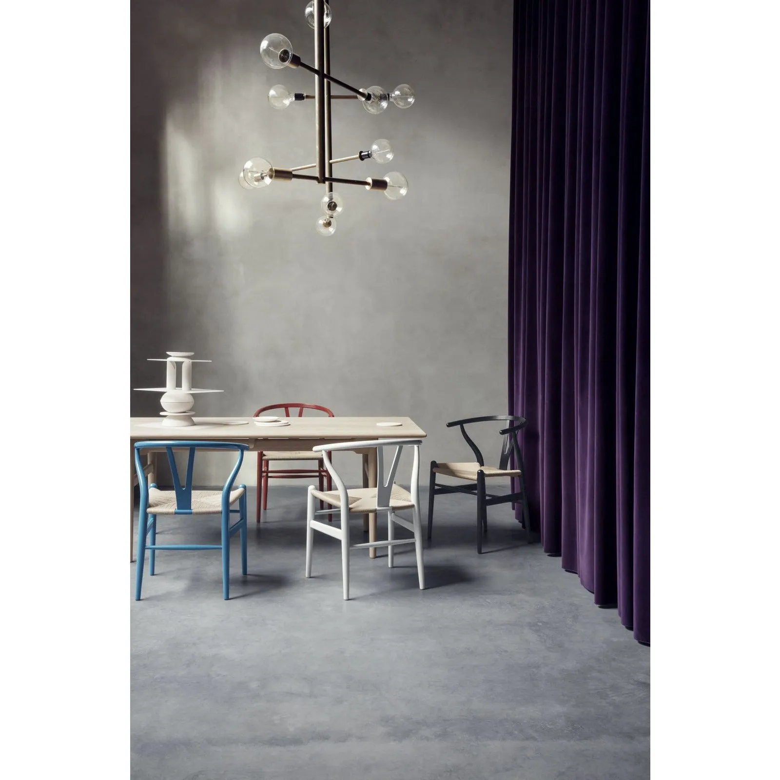 Carl Hansen Ch24 Wishbone Chair Black Paper Cord, Oiled Cherry