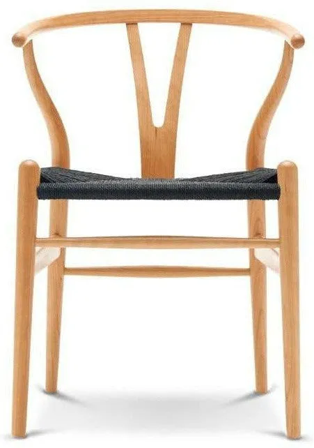 Carl Hansen Ch24 Wishbone Chair Black Paper Cord, Oiled Cherry