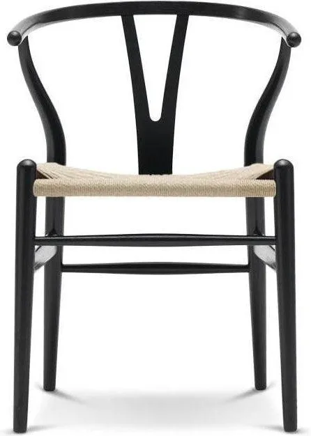 Carl Hansen Ch24 Wishbone Chair Natural Cord, Black Oak