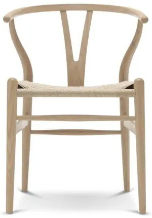 Carl Hansen Ch24 Wishbone Chair Natural Cord, White Oiled Oak