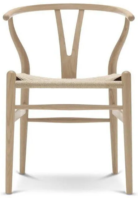 Carl Hansen Ch24 Wishbone Chair Natural Cord, White Oiled Oak