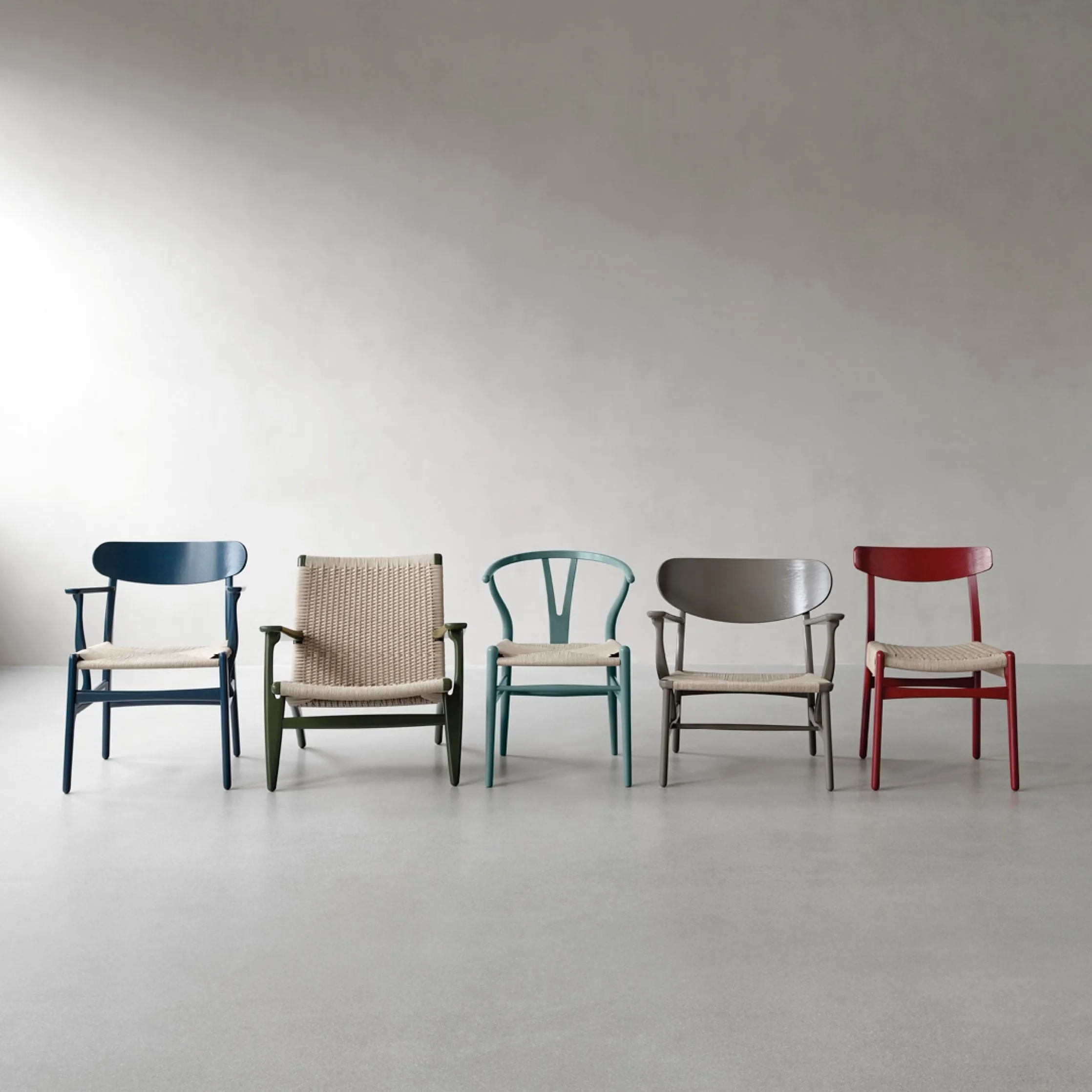 Carl Hansen Ch24 Wishbone Chair Oak, Slate/Natural Cord