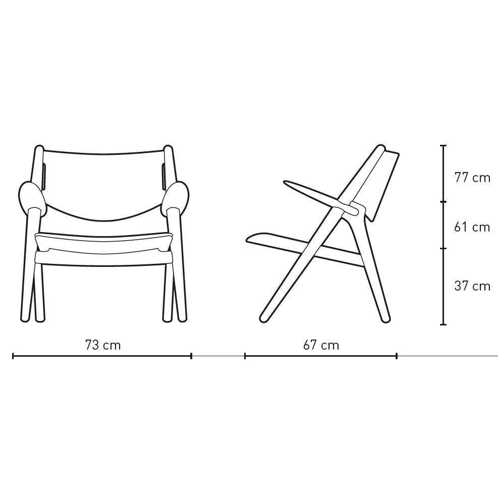 Carl Hansen Ch28 T Armchair, Oiled Oak/Natural