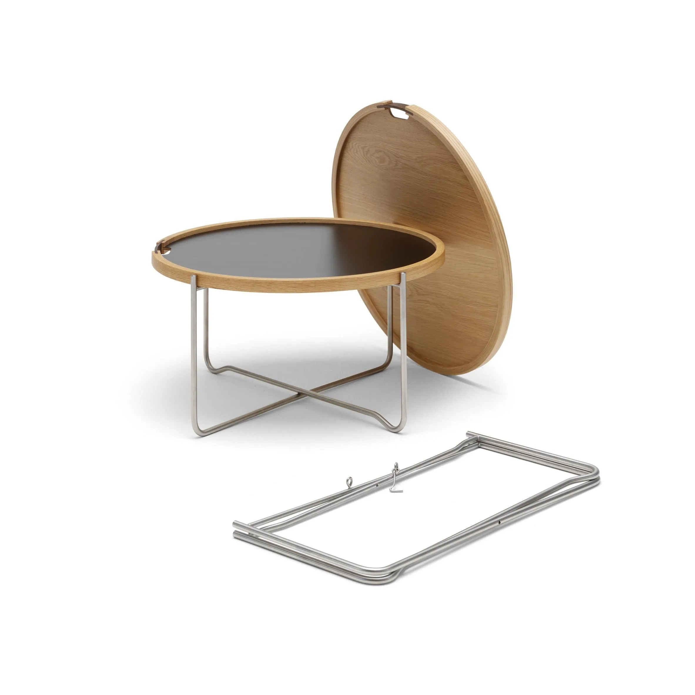 Carl Hansen Ch417 Tray Table, Laminate/Oiled Oak