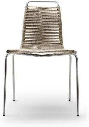 Carl Hansen Pk1 Chair, Steel/Natural Cord