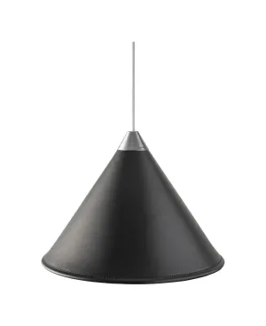 Cuero Namibia Pendant  25 Cm, Black/Chrome With White Cable