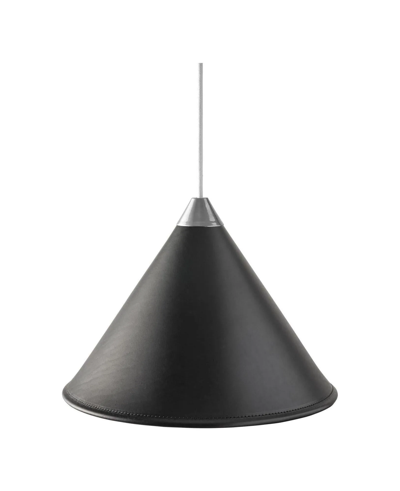 Cuero Namibia Pendant  25 Cm, Black/Chrome With White Cable