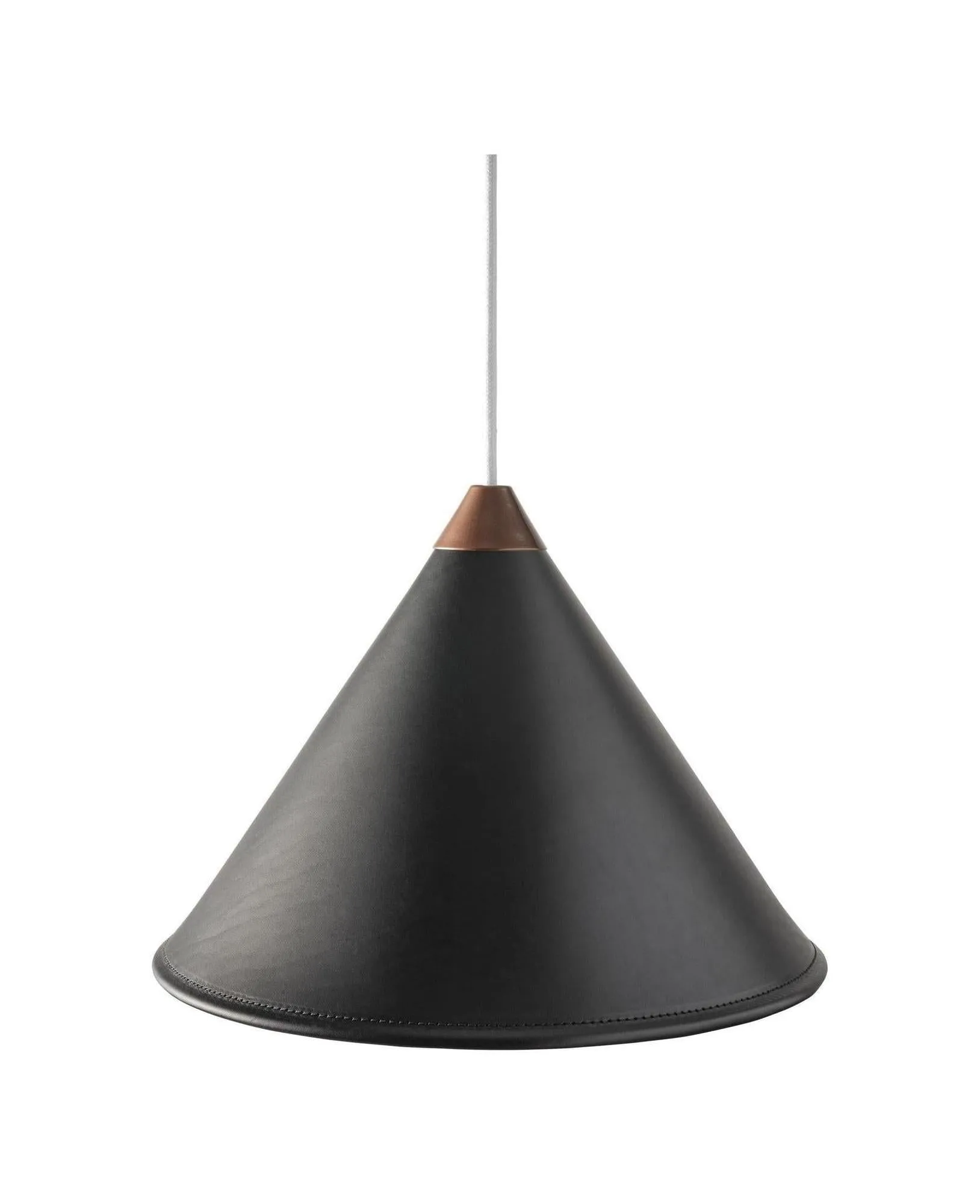 Cuero Namibia Pendant  25 Cm, Black/Copper With White Cable