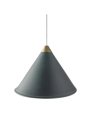 Cuero Namibia Pendant  25 Cm, Ocean Blue/Brass With White Cable