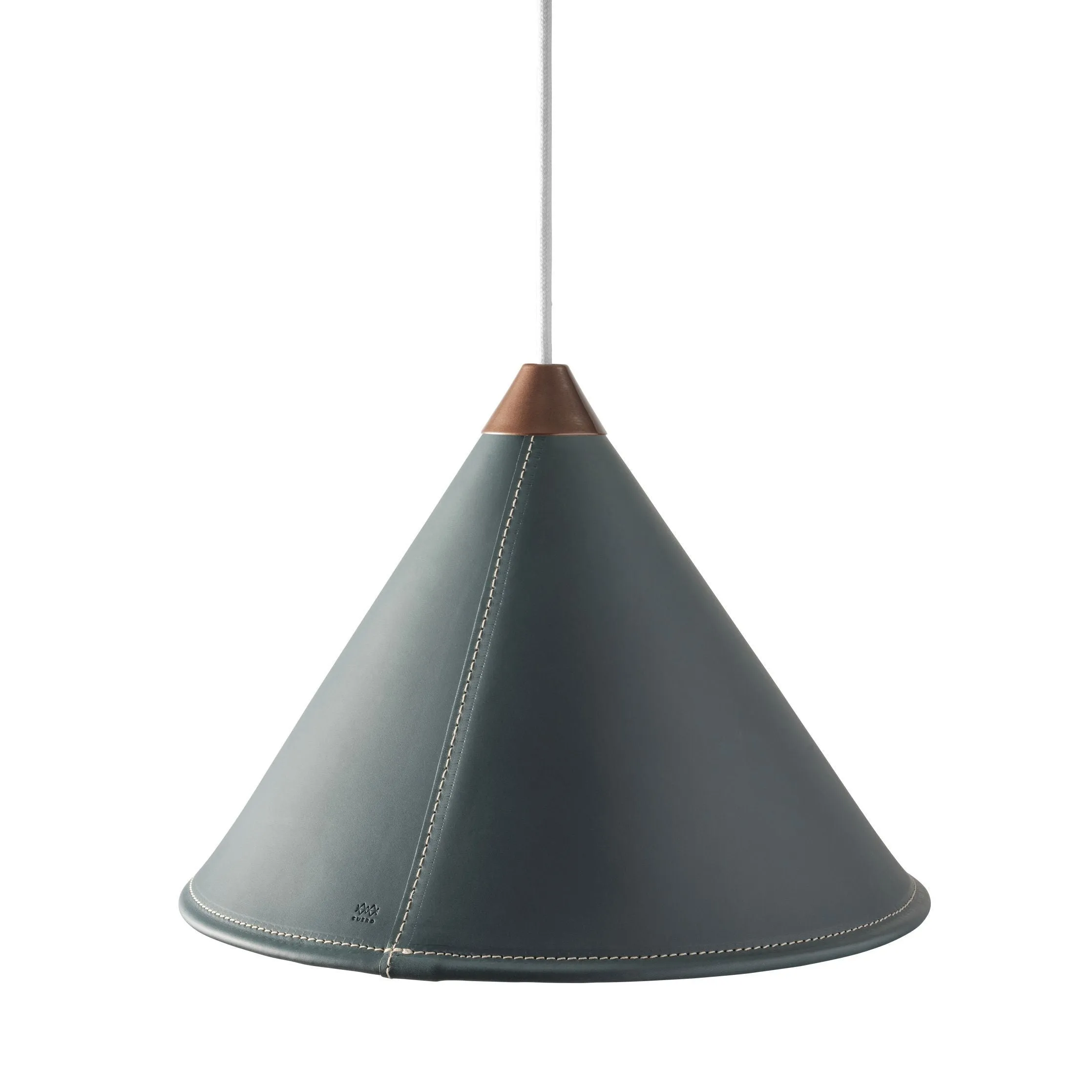 Cuero Namibia Pendant  25 Cm, Ocean Blue/Copper With White Cable