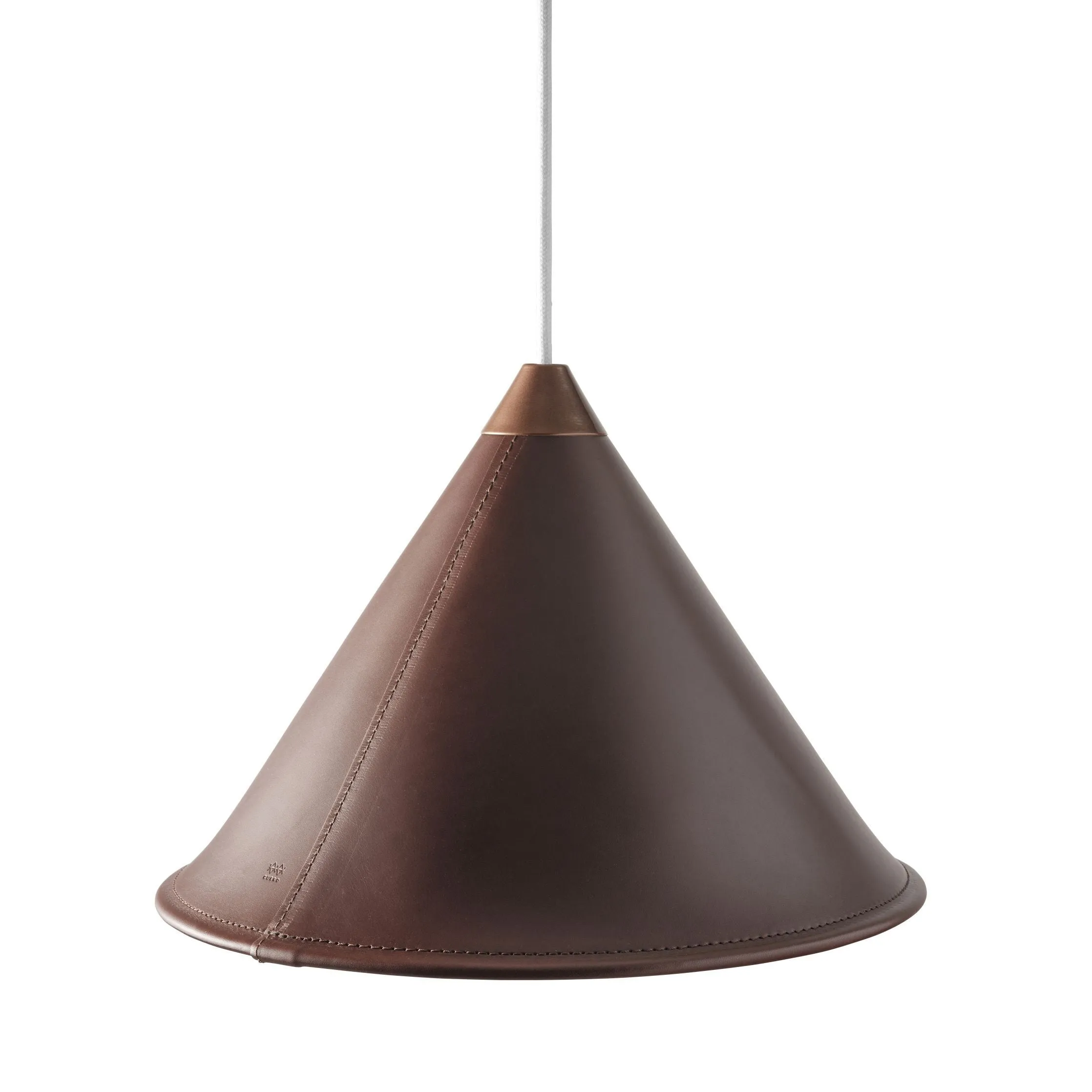 Cuero Namibia Pendant  35 Cm, Chocolate/Copper With White Cable