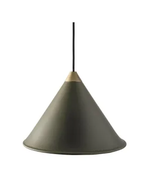 Cuero Namibia Pendant  35 Cm, Grass Green/Brass With Black Cable