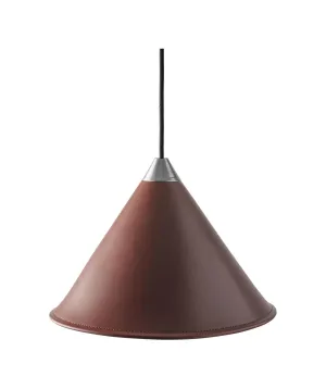 Cuero Namibia Pendant  35 Cm, Oak Brown/Chrome With Black Cable