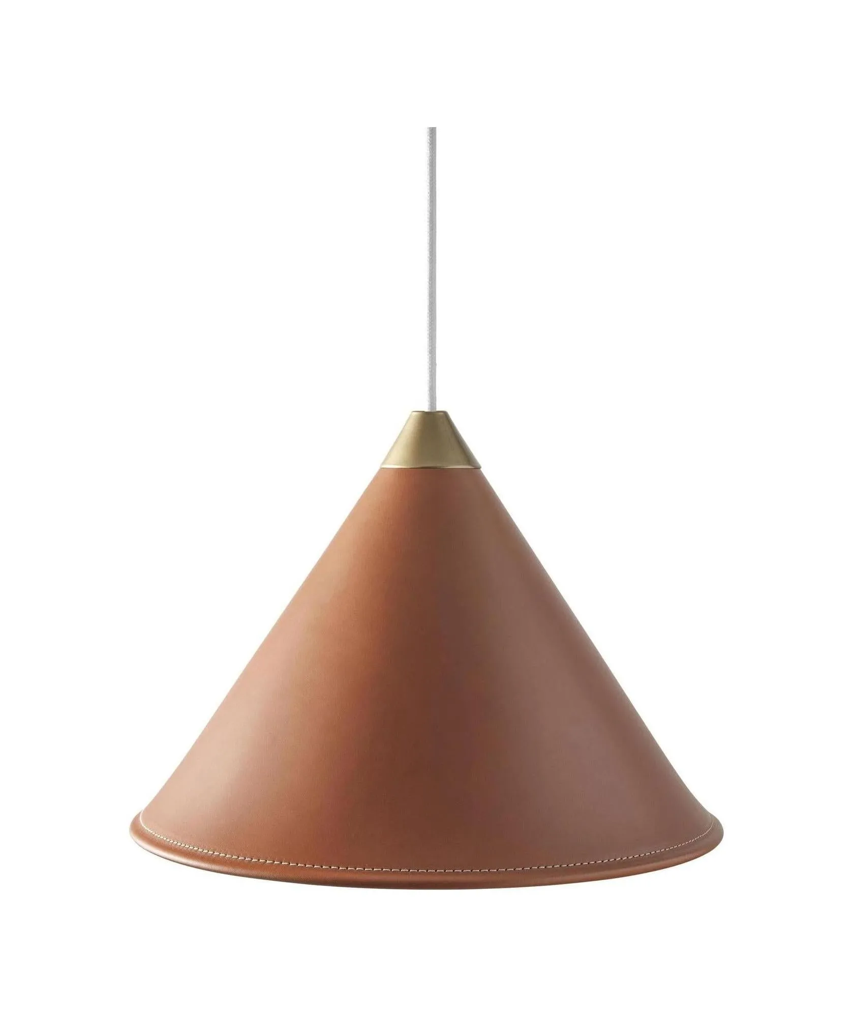 Cuero Namibia Pendant  35 Cm, Polo/Brass With White Cable