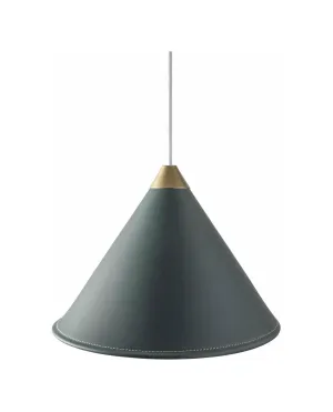 Cuero Namibia Pendant  45 Cm, Ocean Blue/Brass With White Cable