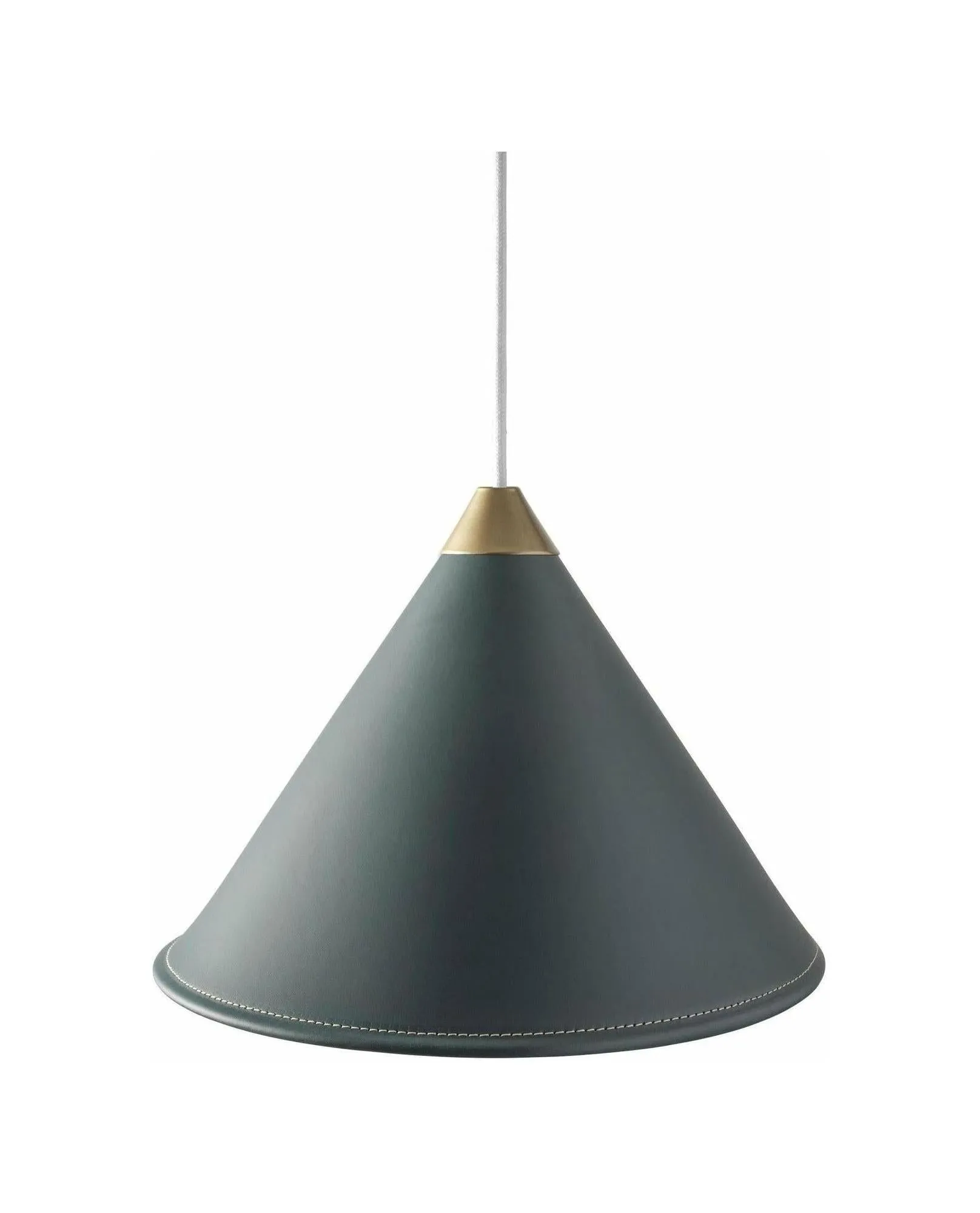 Cuero Namibia Pendant  45 Cm, Ocean Blue/Brass With White Cable