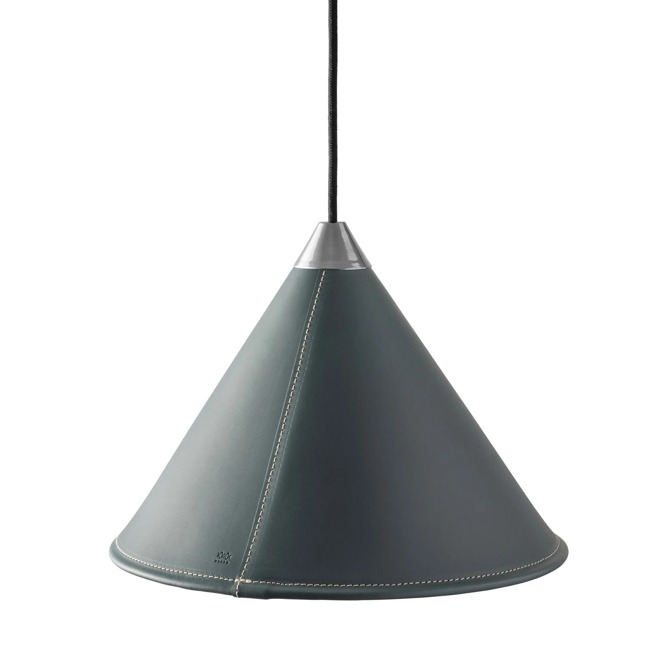 Cuero Namibia Pendant  45 Cm, Ocean Blue/Chrome With Black Cable