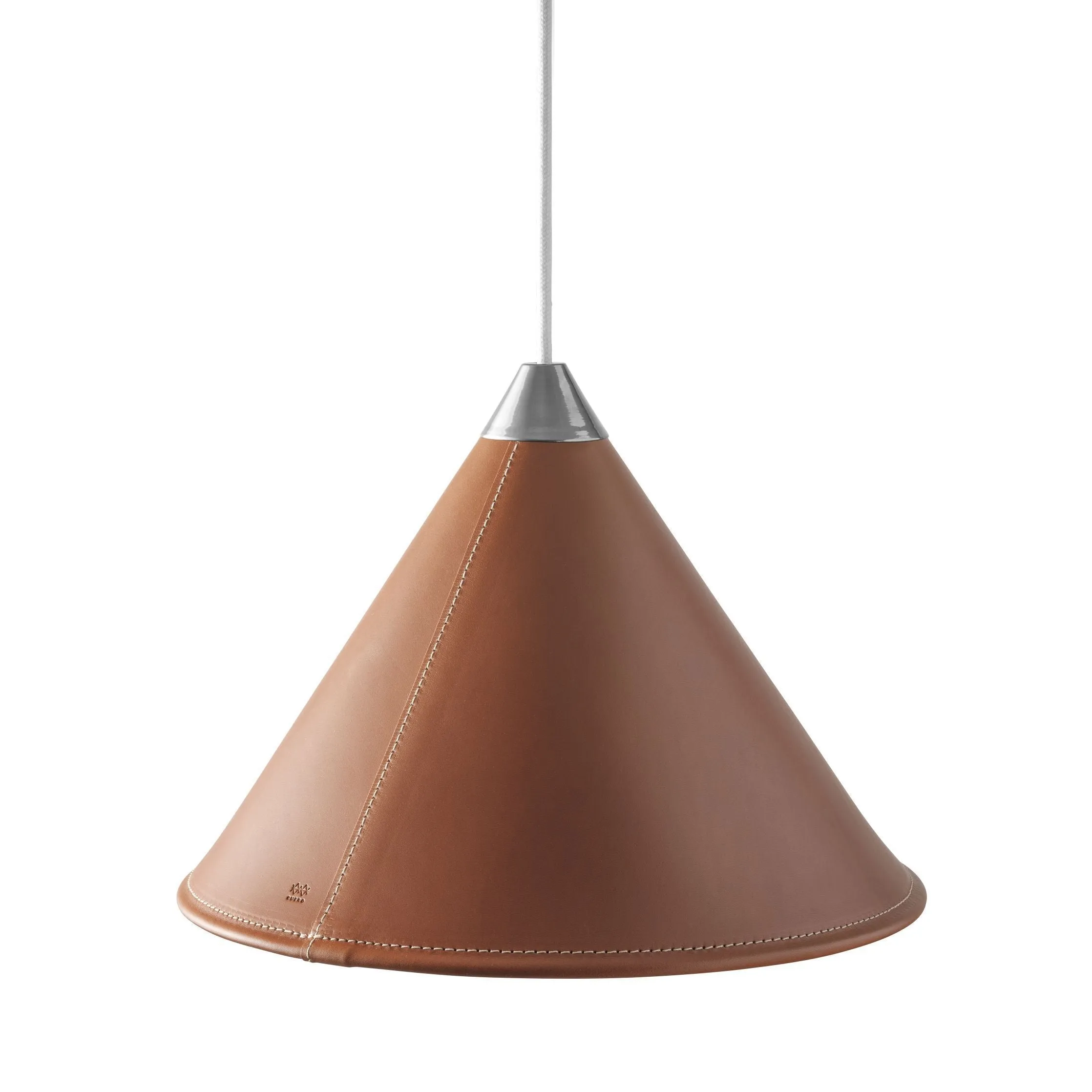 Cuero Namibia Pendant  45 Cm, Polo/Chrome With White Cable