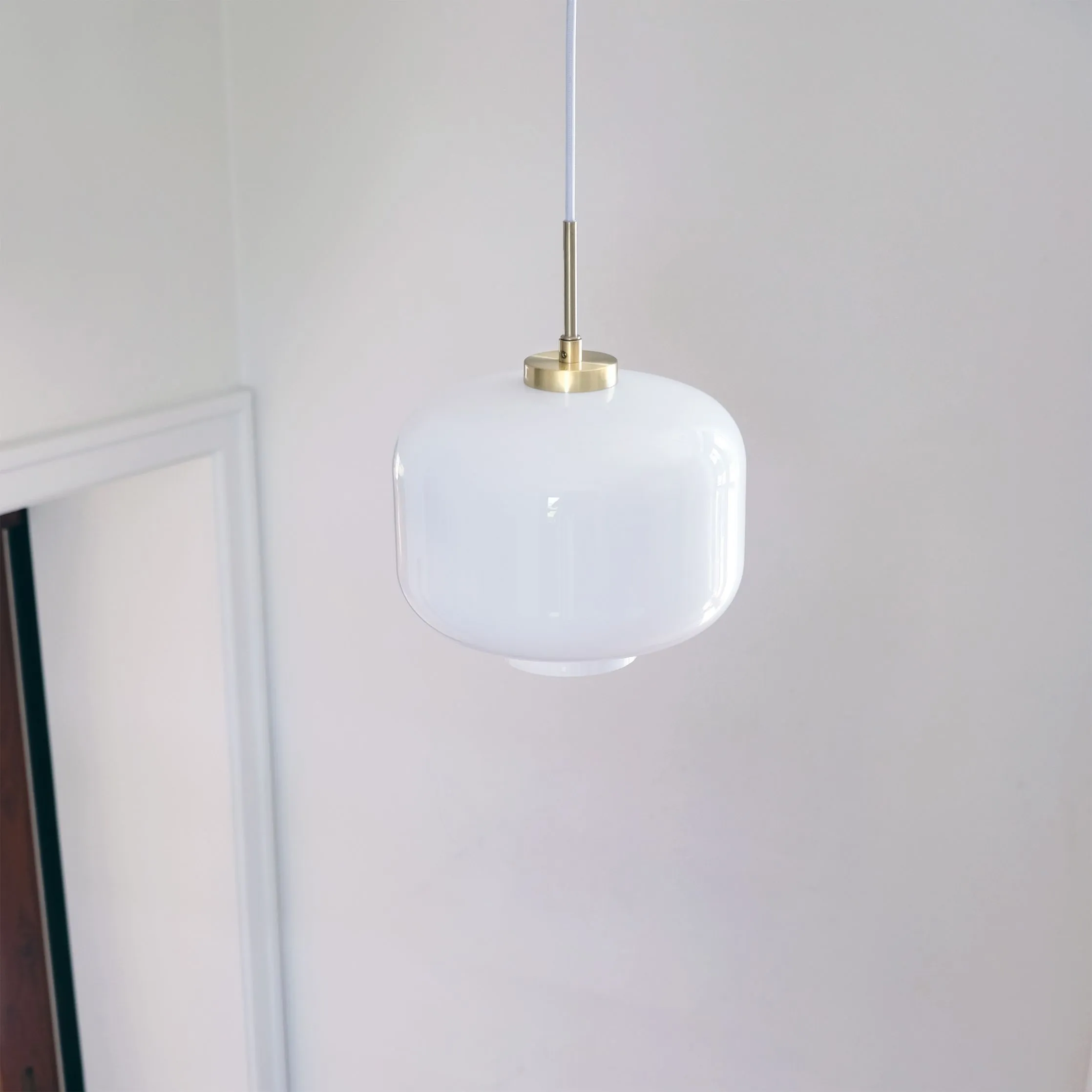 Dyberg Larsen Arp Pendant Lamp, Opal/Brass