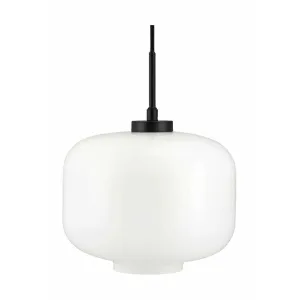 Dyberg Larsen Arp Pendant Lamp, Opal/Matt Black
