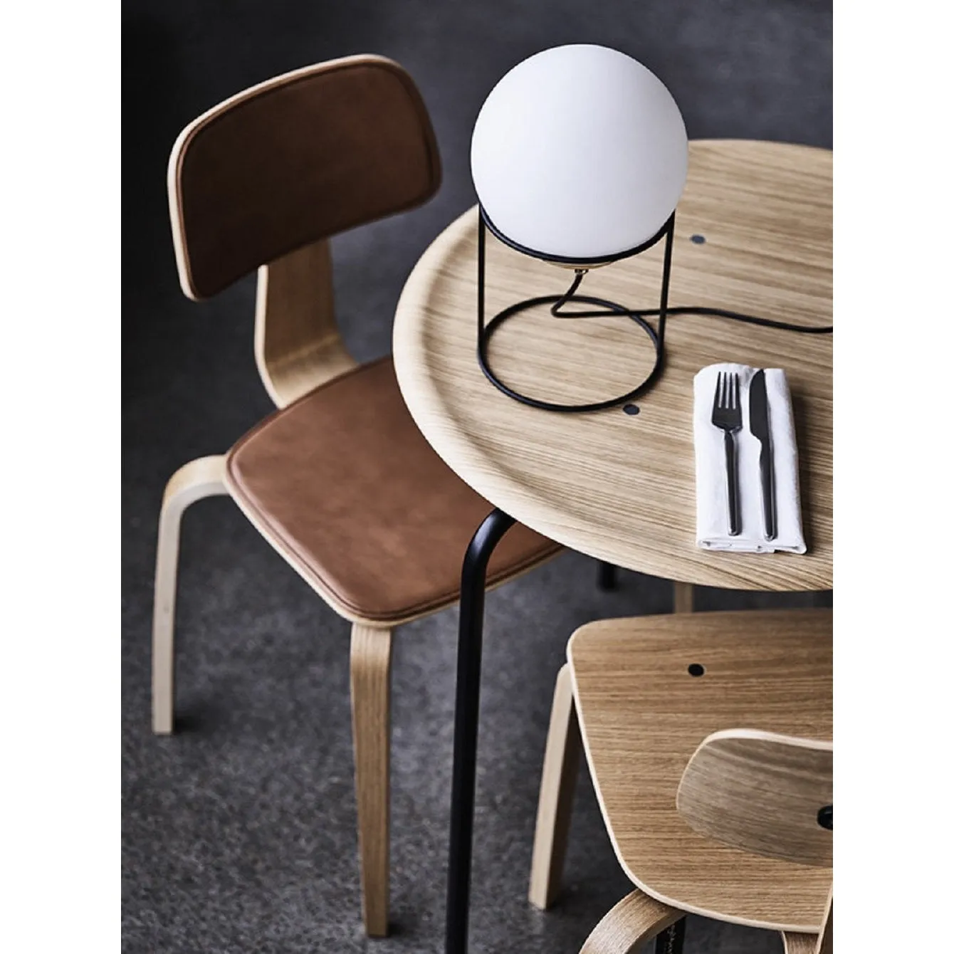Dyberg Larsen Moon Table Lamp Smoked Glass, 20