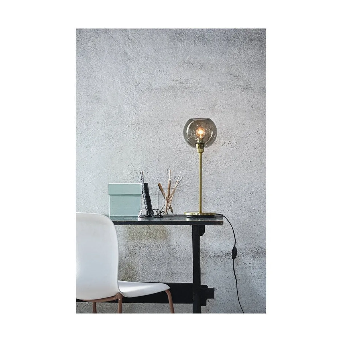 Dyberg Larsen Moon Table Lamp Smoked Glass, 20