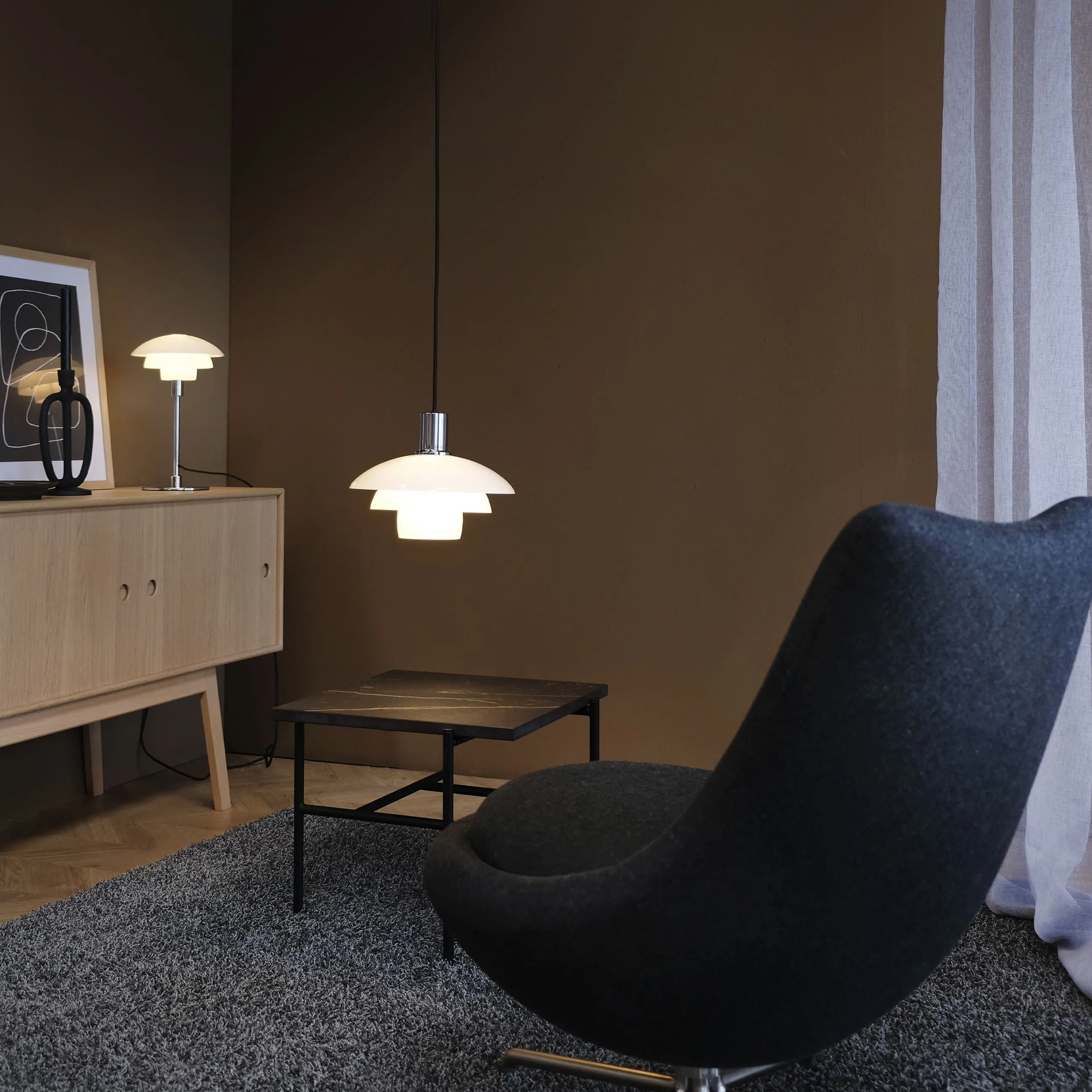 Dyberg Larsen Morph Table Lamp Opal, 21 Cm