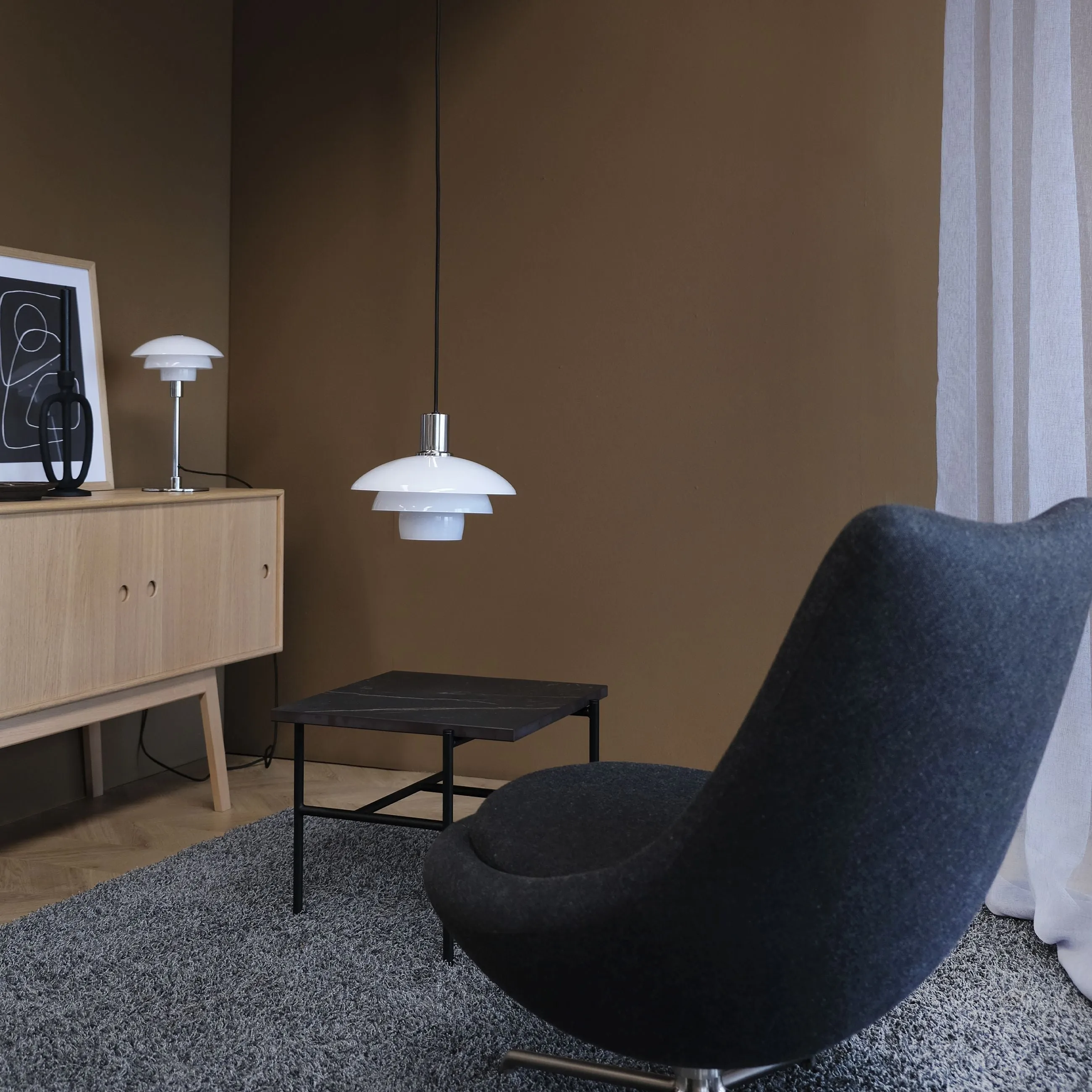 Dyberg Larsen Morph Table Lamp Opal, 21 Cm