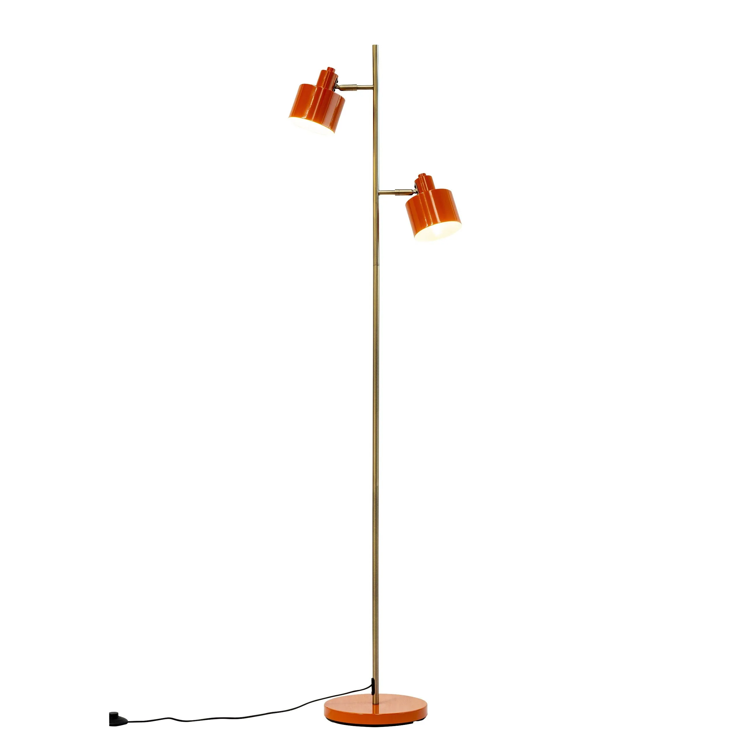 Dyberg Larsen Ocean Floor Lamp, Orange/Brass