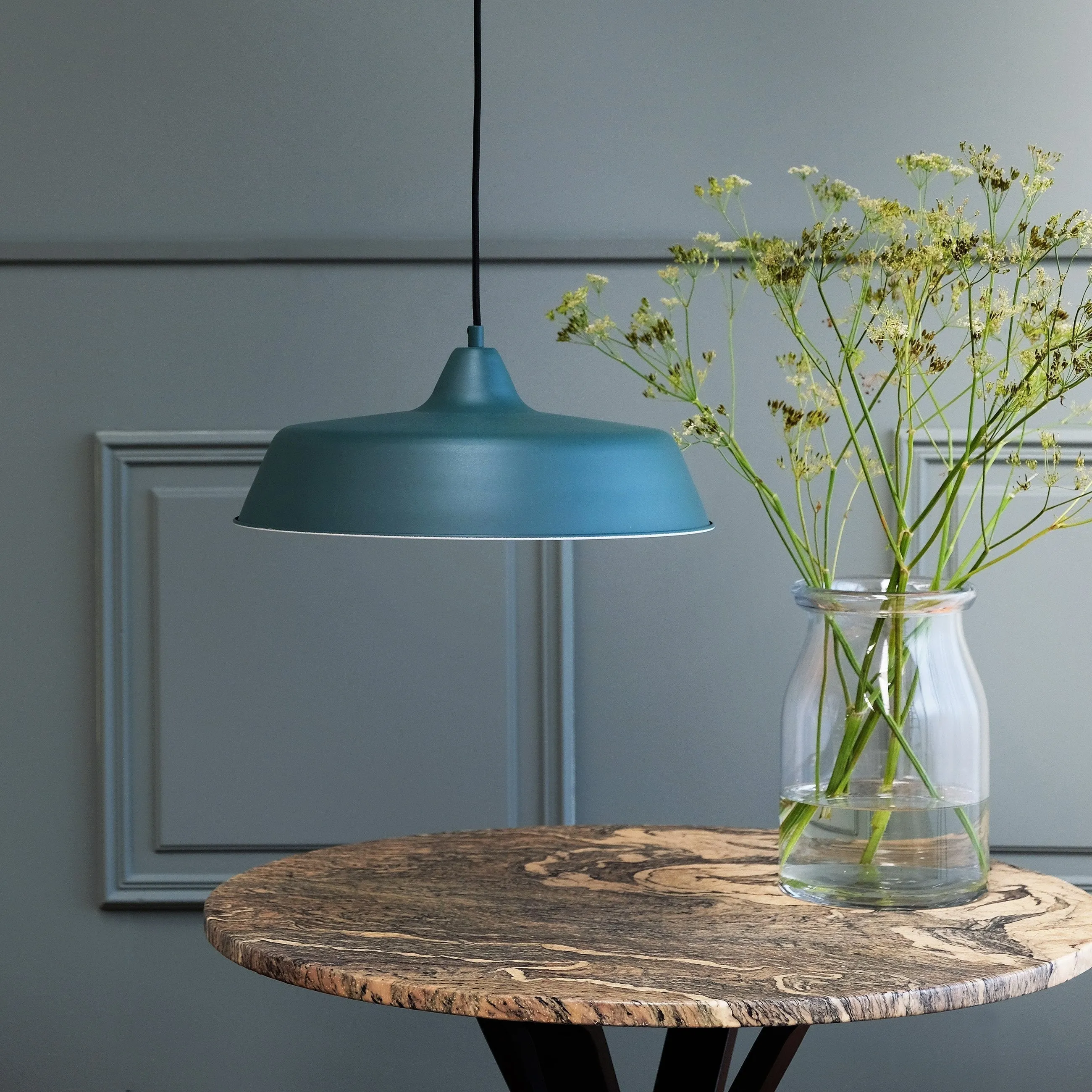 Dyberg Larsen Raw Pendant, Dark Green