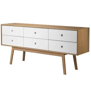 Fdb Mbler A86 Butler Chest Of Drawers, Oak/White