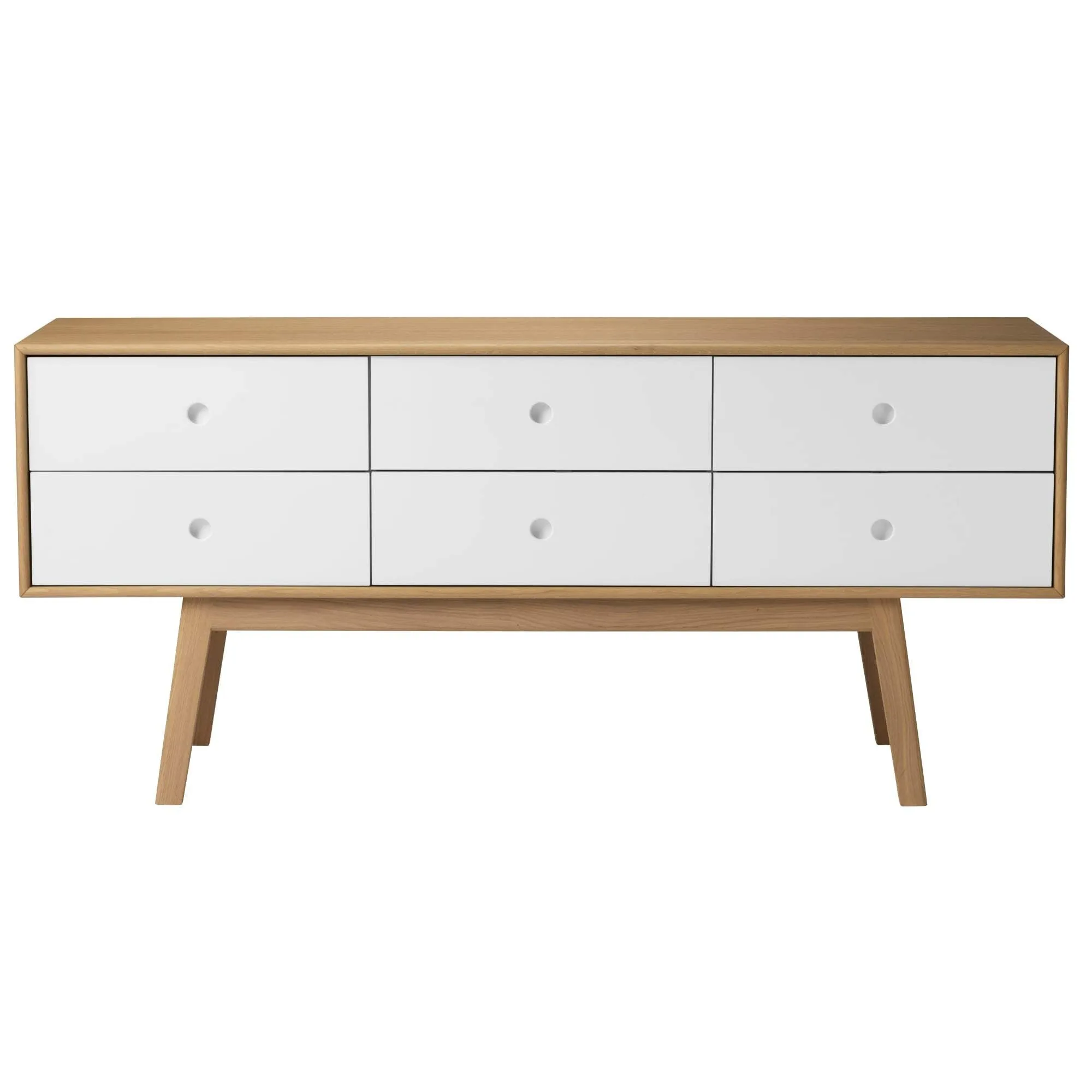 Fdb Mbler A86 Butler Chest Of Drawers, Oak/White