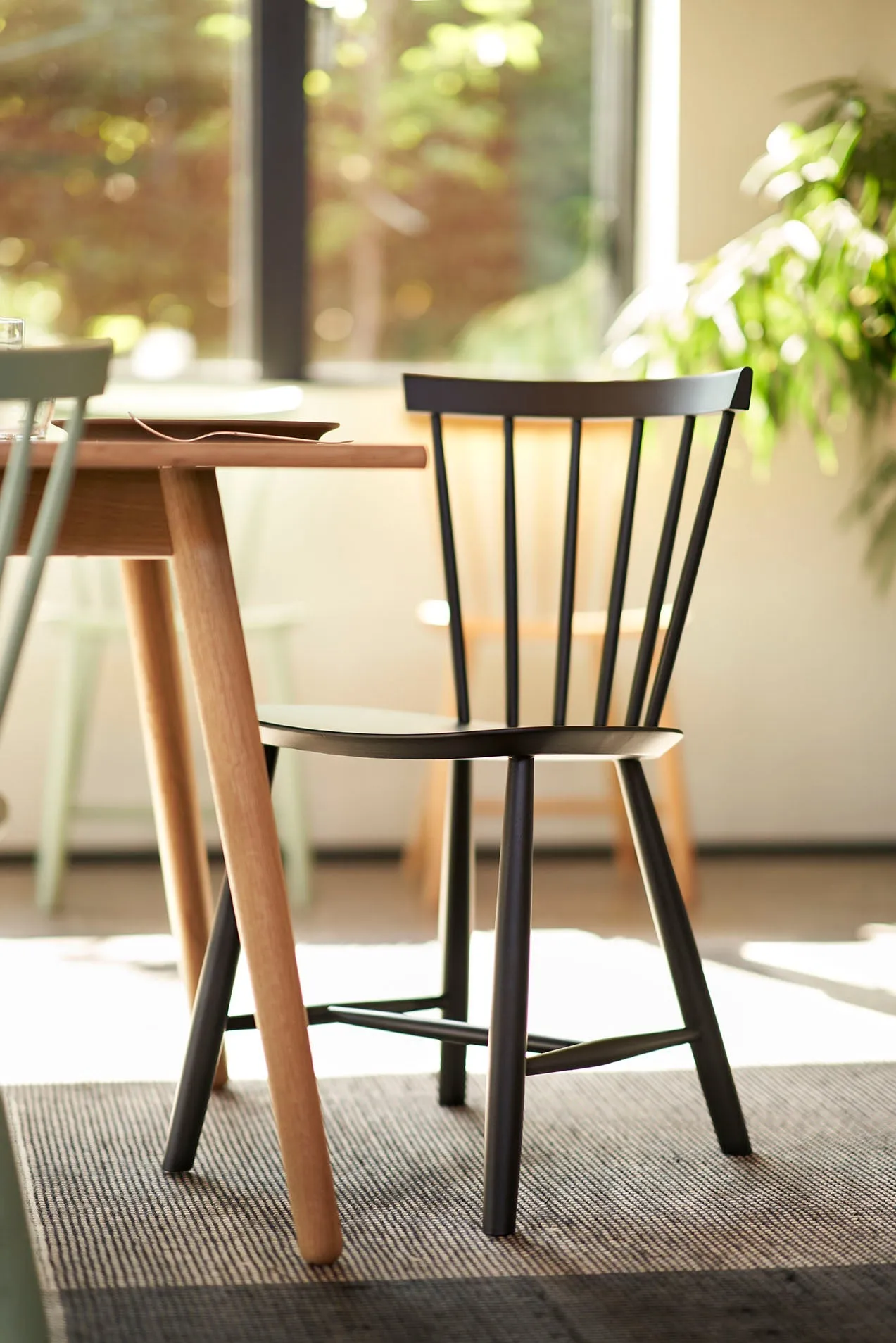 Fdb Mbler Poul M. Volther J46 Chair Nordic Swan Ecolabel Beech, Jet Black