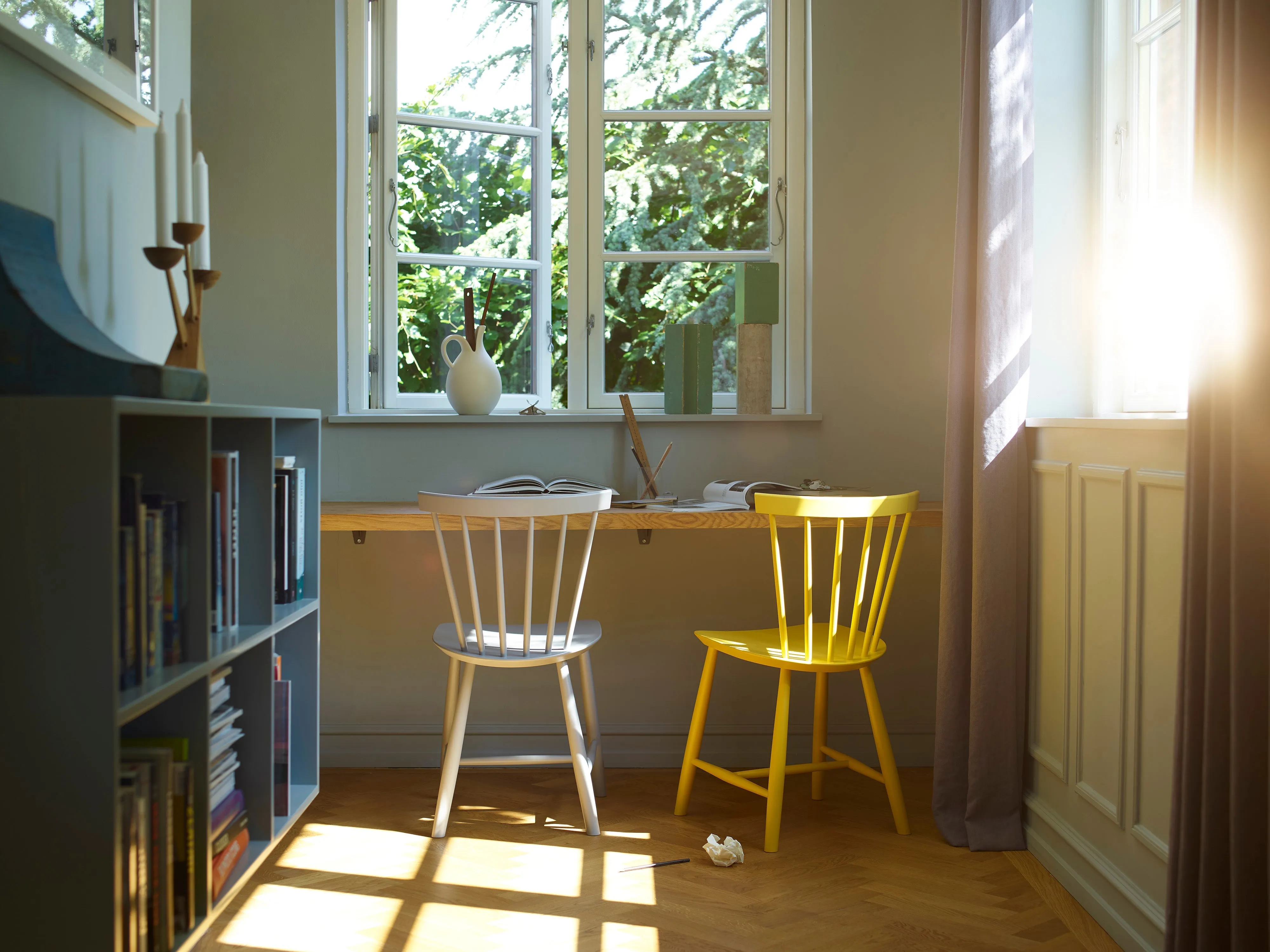 Fdb Mbler Poul M. Volther J46 Chair Nordic Swan Ecolabel Beech, Yellow