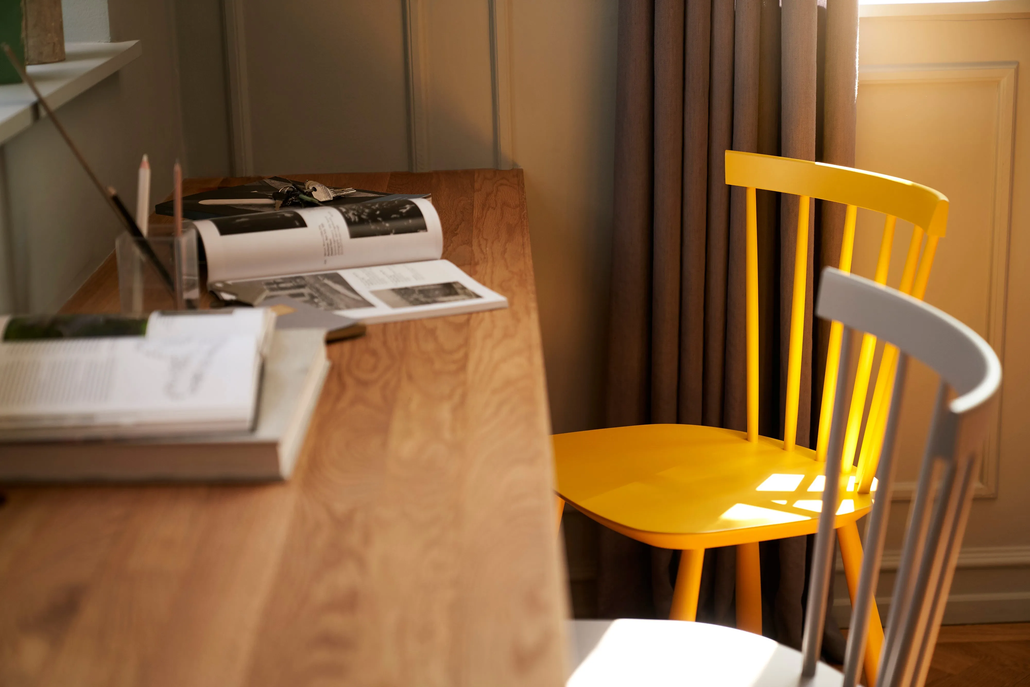 Fdb Mbler Poul M. Volther J46 Chair Nordic Swan Ecolabel Beech, Yellow