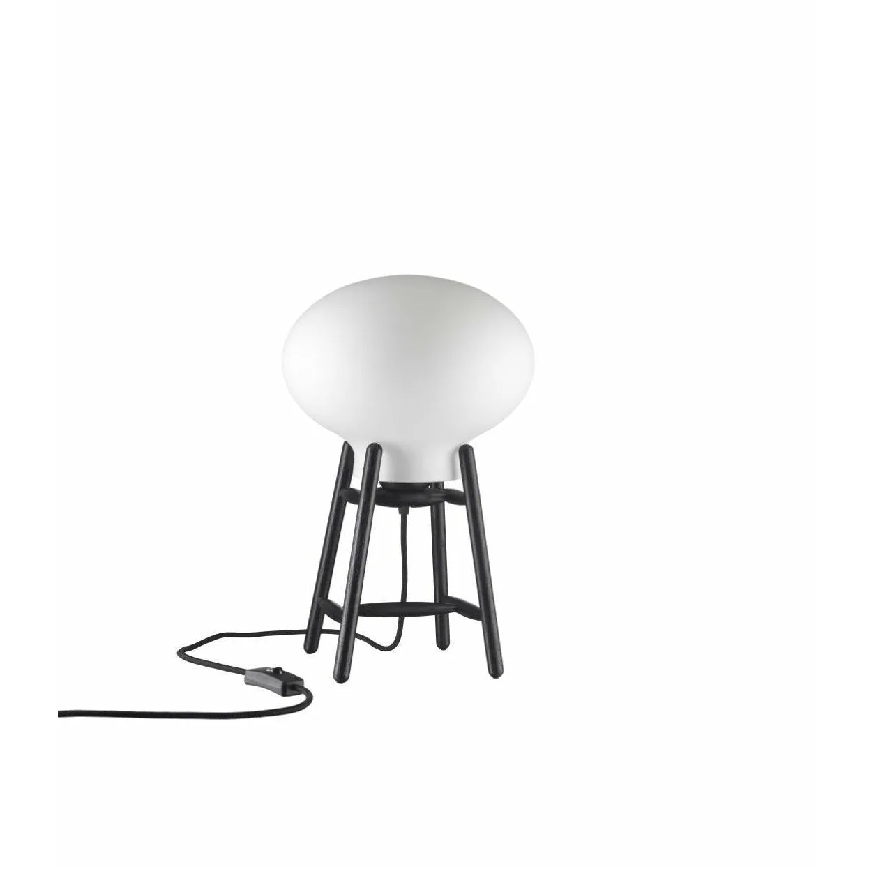 Fdb Mbler U4 Hiti Table Lamp Opal Glass, Black/Black