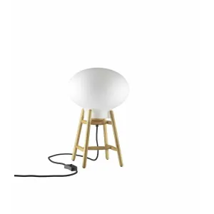 Fdb Mbler U4 Hiti Table Lamp Opal Glass, Natural/Black