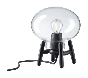 Fdb Mbler U6 Hiti Mini Table Lamp, Black Lacquered Oak/Glass/Black Cable