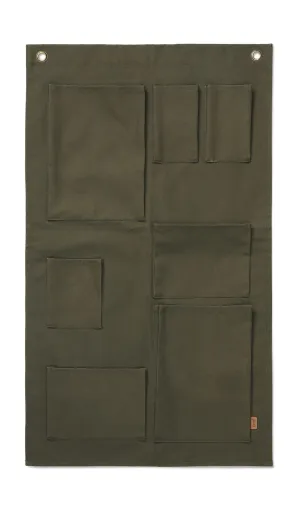 Ferm Living Bark Garden Wall Storage, Olive