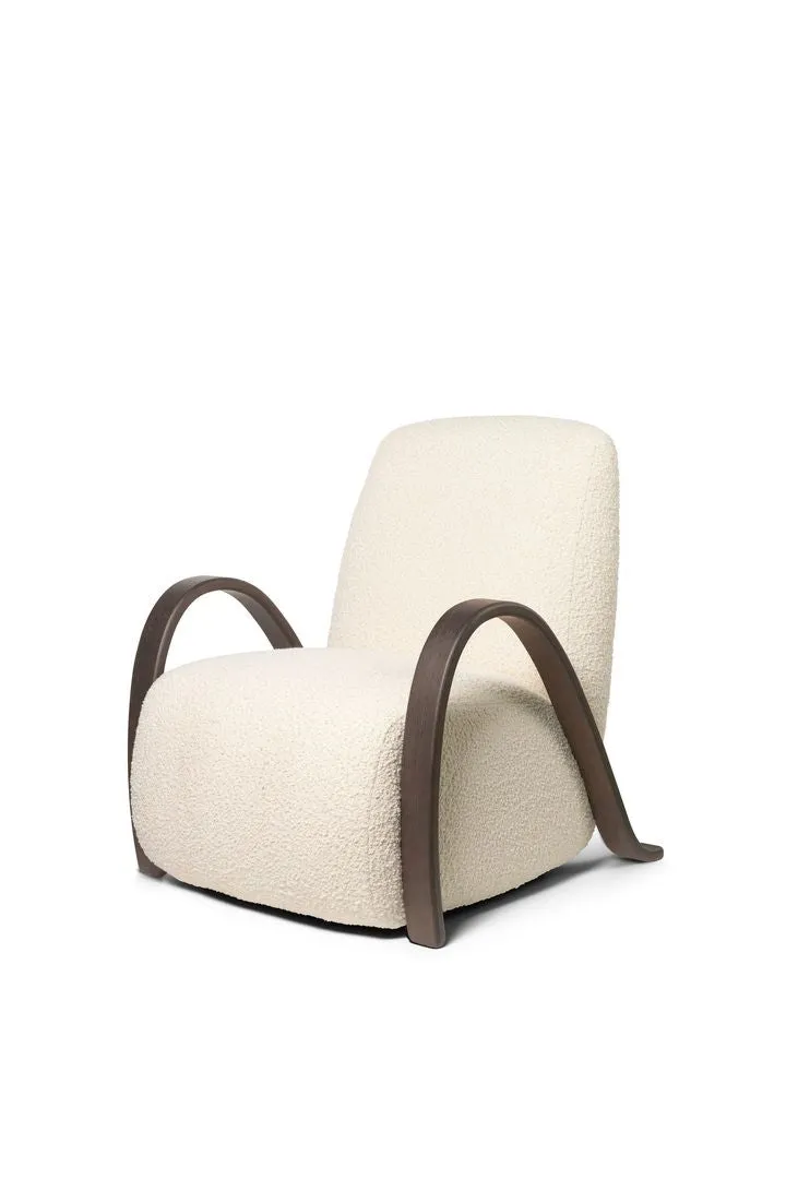 Ferm Living Buur Lounge Chair Nordic Boucl, Off White