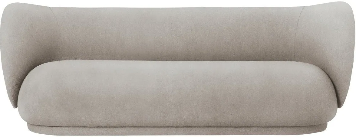 Ferm Living Rico Sofa Sand Velvet, 3 Seater