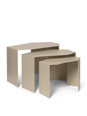 Ferm Living Shard Cluster Tables Set Of 3 Cashmere