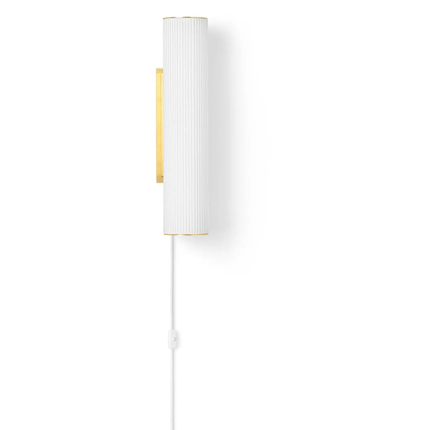 Ferm Living Vuelta Wall Lamp Brass 40 Cm, White