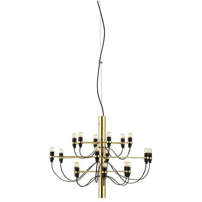 Flos 2097/18 Clear Chandelier, Brass