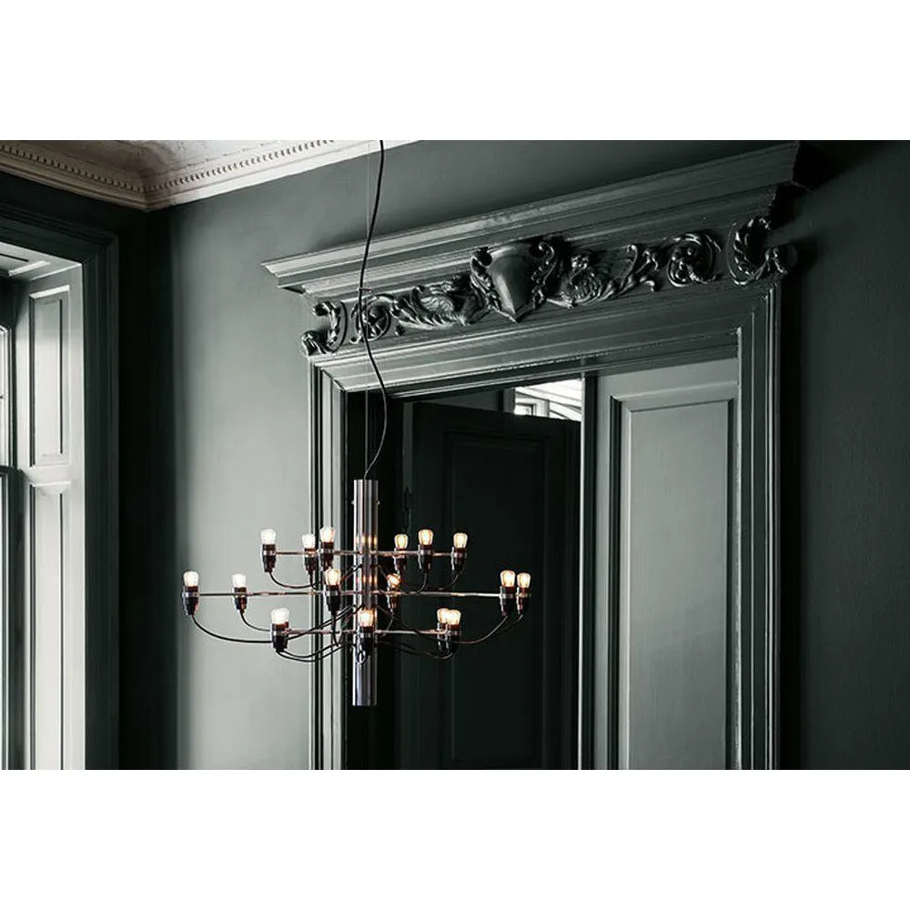 Flos 2097/18 Clear Chandelier, Brass