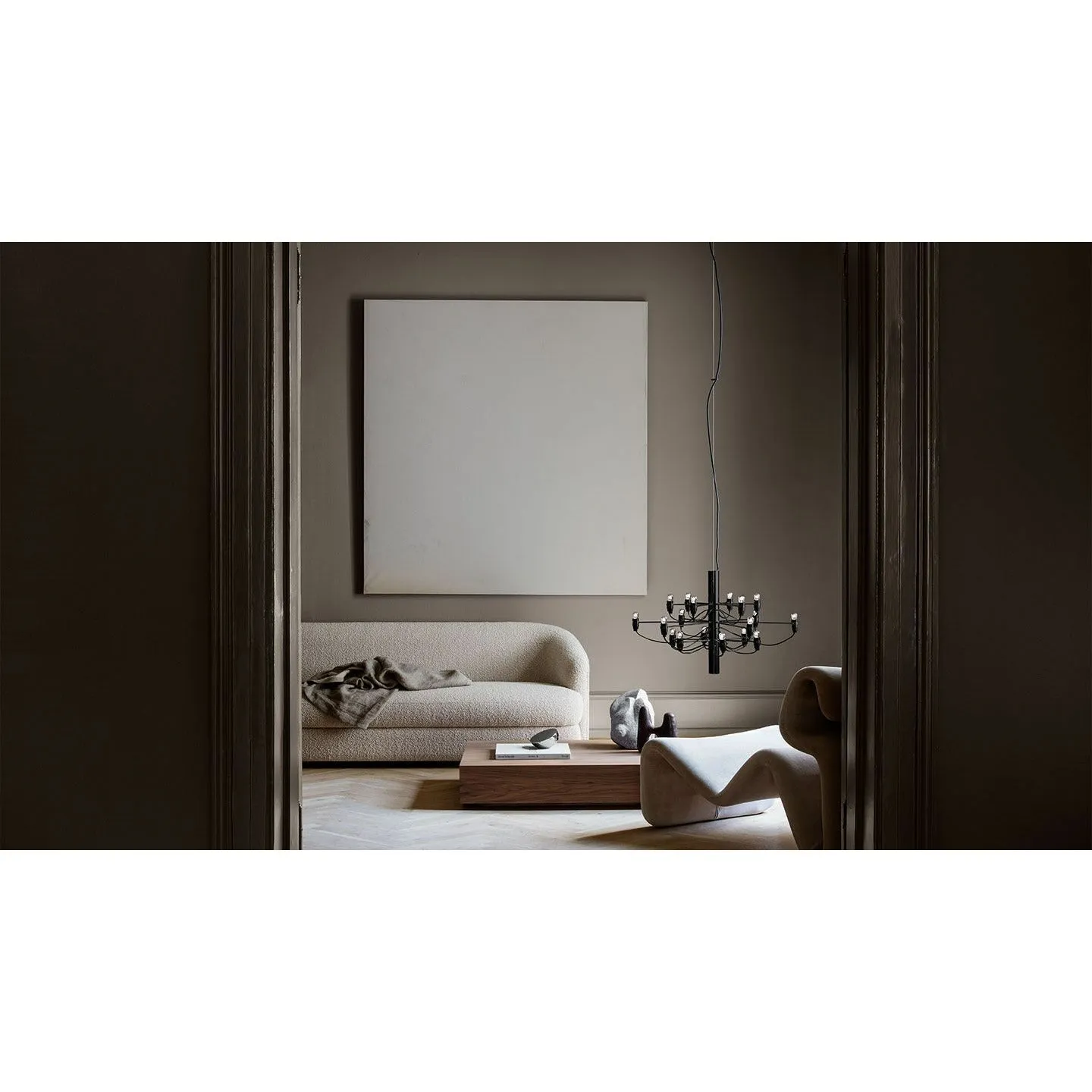 Flos 2097/18 Clear Chandelier, Brass