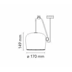 Flos Aim Small Led Pendant, Blue Steel