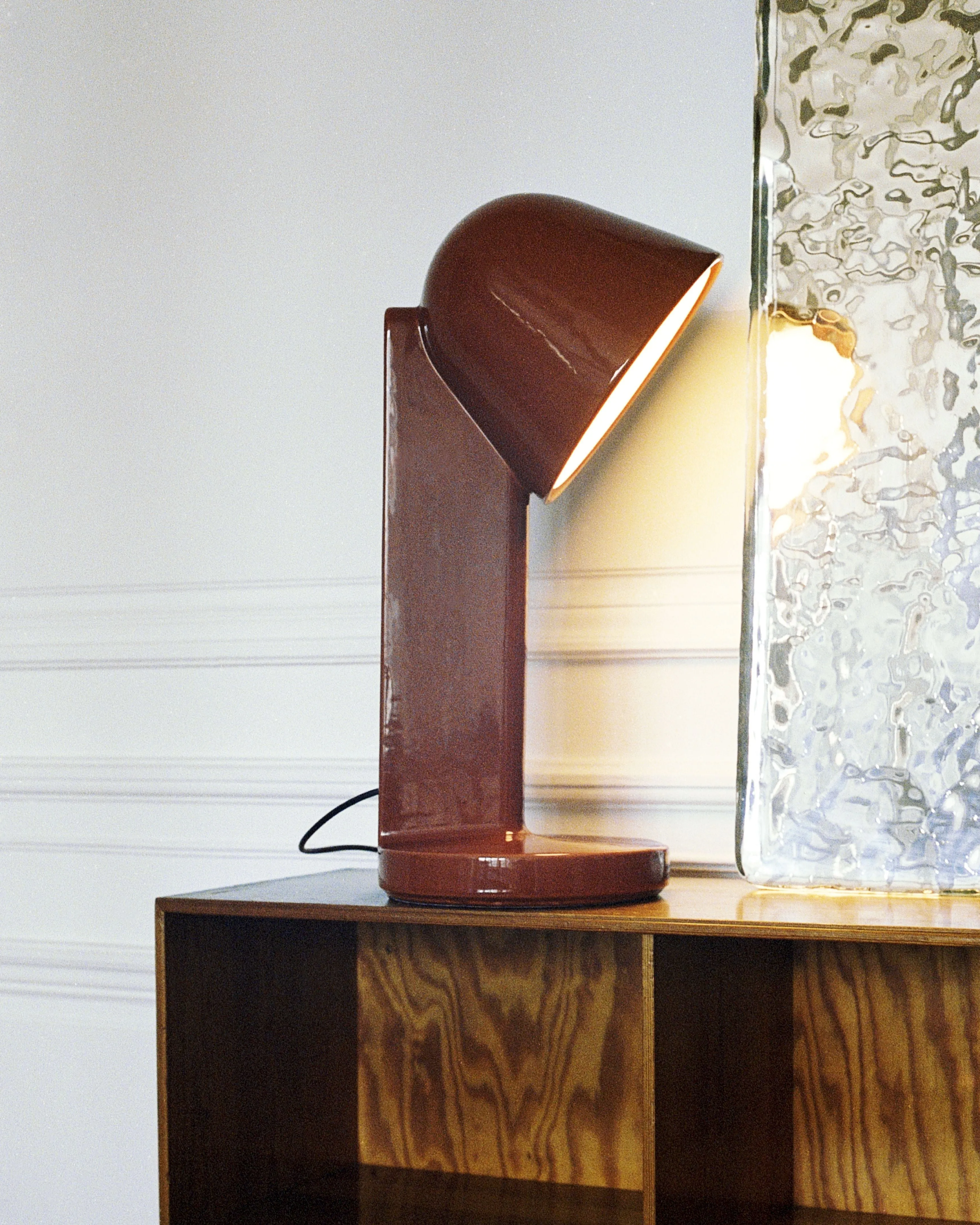 Flos Cramique Table Lamp Down, Rust Red