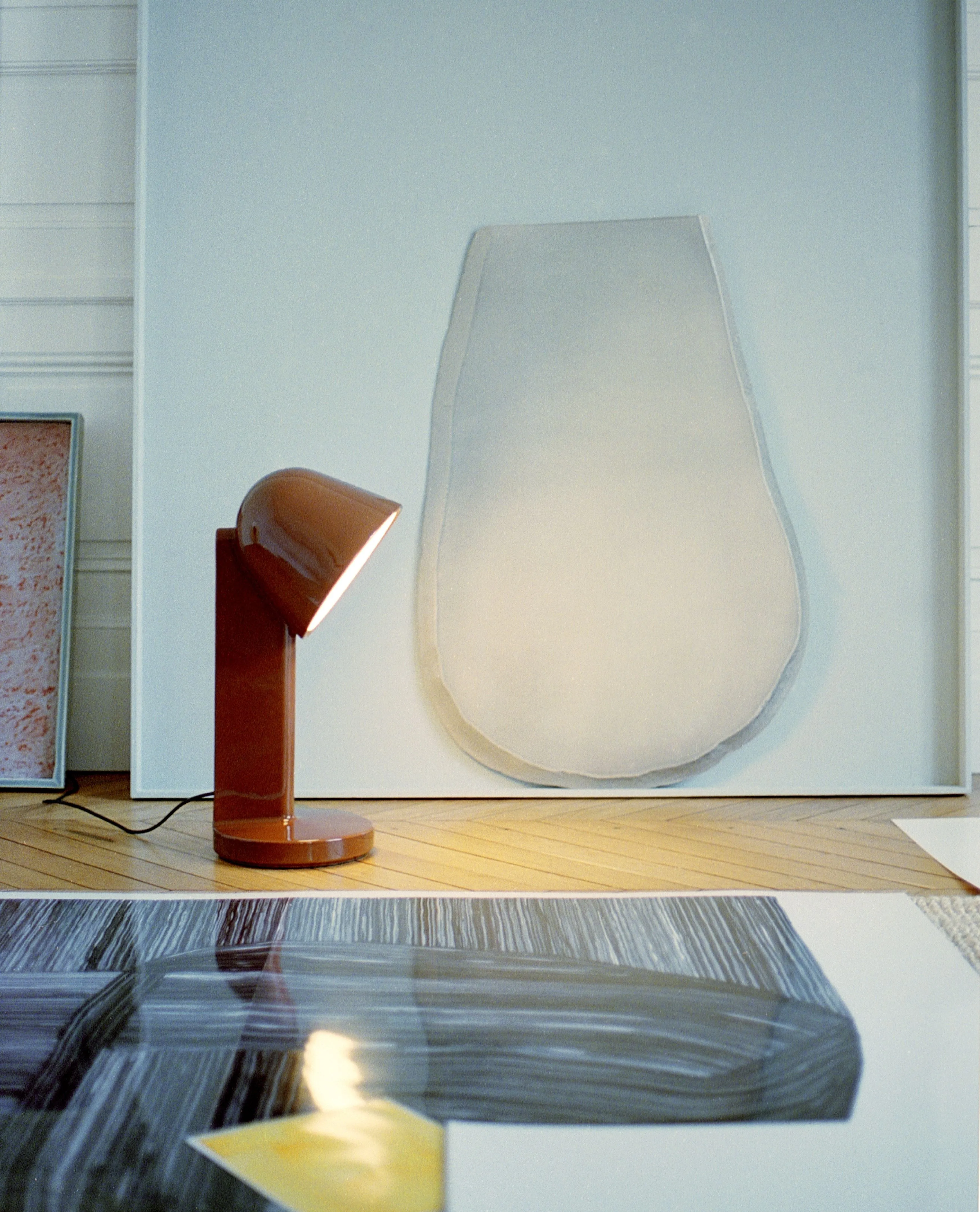 Flos Cramique Table Lamp Down, Rust Red